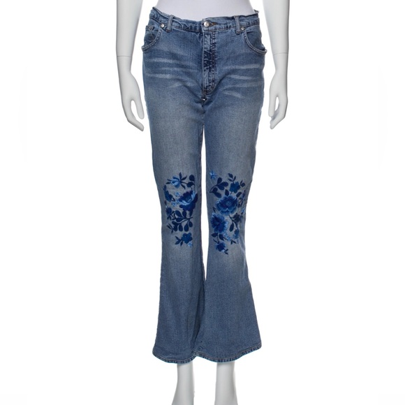 Rare Embroidered Blumarine Blue Jeans - Picture 1 of 9